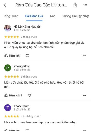 Bài đánh giá rèm cửa Liviton.com.vn