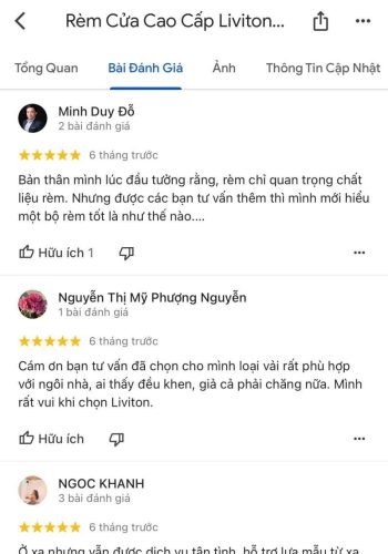 Bài đánh giá rèm cửa Liviton.com.vn