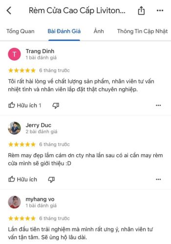 Bài đánh giá rèm cửa Liviton.com.vn