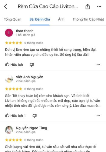 Bài đánh giá rèm cửa Liviton.com.vn