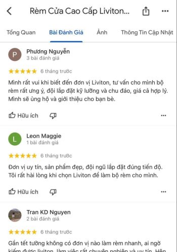 Bài đánh giá rèm cửa Liviton.com.vn